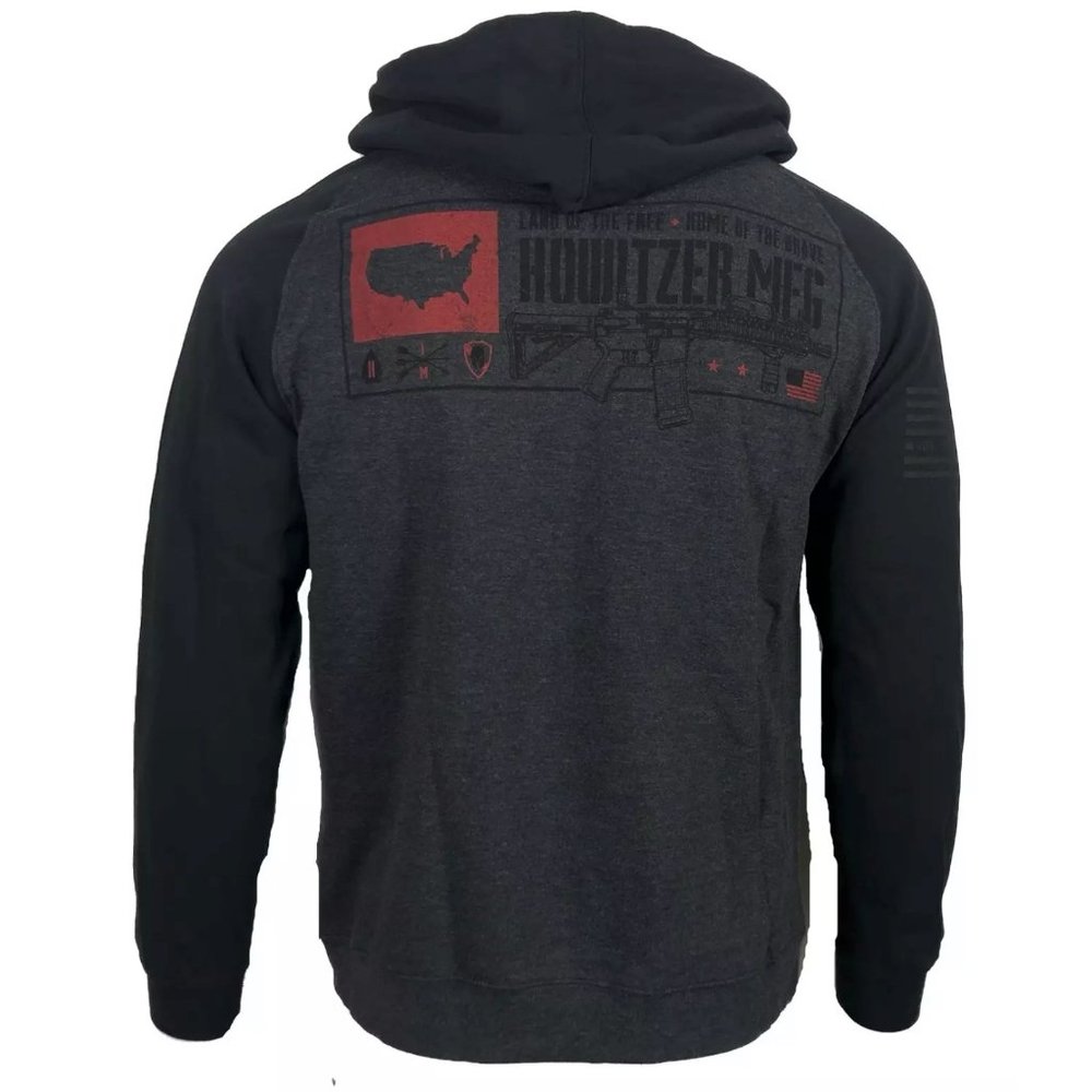 Howitzer Style Men's Hoodie FREE AND BRAVE Militar - Picture 3 of 12